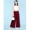 imageLock and Love Womens Pleated Wide Leg Palazzo Maxi Pants with Drawstring or Elastic BandMaroon