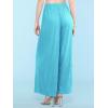 imageLock and Love Womens Pleated Wide Leg Palazzo Maxi Pants with Drawstring or Elastic BandWb1485aqua