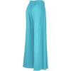 imageLock and Love Womens Pleated Wide Leg Palazzo Maxi Pants with Drawstring or Elastic BandWb1485aqua