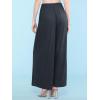 imageLock and Love Womens Pleated Wide Leg Palazzo Maxi Pants with Drawstring or Elastic BandWb1485ashcharcoal