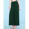 imageLock and Love Womens Pleated Wide Leg Palazzo Maxi Pants with Drawstring or Elastic BandWb1485green