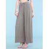 imageLock and Love Womens Pleated Wide Leg Palazzo Maxi Pants with Drawstring or Elastic BandWb1485grey