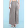 imageLock and Love Womens Pleated Wide Leg Palazzo Maxi Pants with Drawstring or Elastic BandWb1485grey