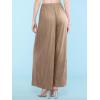 imageLock and Love Womens Pleated Wide Leg Palazzo Maxi Pants with Drawstring or Elastic BandWb1485khaki