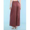 imageLock and Love Womens Pleated Wide Leg Palazzo Maxi Pants with Drawstring or Elastic BandWb1485marsala