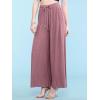imageLock and Love Womens Pleated Wide Leg Palazzo Maxi Pants with Drawstring or Elastic BandWb1485mauve