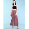 imageLock and Love Womens Pleated Wide Leg Palazzo Maxi Pants with Drawstring or Elastic BandWb1485mauve