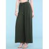 imageLock and Love Womens Pleated Wide Leg Palazzo Maxi Pants with Drawstring or Elastic BandWb1485olive