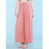 imageLock and Love Womens Pleated Wide Leg Palazzo Maxi Pants with Drawstring or Elastic BandWb1485pink