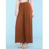 imageLock and Love Womens Pleated Wide Leg Palazzo Maxi Pants with Drawstring or Elastic BandWb1485rust