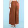 imageLock and Love Womens Pleated Wide Leg Palazzo Maxi Pants with Drawstring or Elastic BandWb1485rust