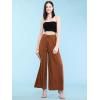 imageLock and Love Womens Pleated Wide Leg Palazzo Maxi Pants with Drawstring or Elastic BandWb1485rust