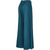 imageLock and Love Womens Pleated Wide Leg Palazzo Maxi Pants with Drawstring or Elastic BandWb1485teal