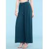 imageLock and Love Womens Pleated Wide Leg Palazzo Maxi Pants with Drawstring or Elastic BandWb1485teal