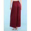 imageLock and Love Womens Pleated Wide Leg Palazzo Maxi Pants with Drawstring or Elastic BandWb1485wine