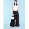 imageLock and Love Womens Pleated Wide Leg Palazzo Maxi Pants with Drawstring or Elastic BandWb1795black