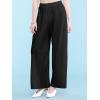 imageLock and Love Womens Pleated Wide Leg Palazzo Maxi Pants with Drawstring or Elastic BandWb1795black