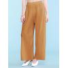 imageLock and Love Womens Pleated Wide Leg Palazzo Maxi Pants with Drawstring or Elastic BandWb1795desert