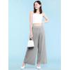 imageLock and Love Womens Pleated Wide Leg Palazzo Maxi Pants with Drawstring or Elastic BandWb1795grey