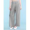imageLock and Love Womens Pleated Wide Leg Palazzo Maxi Pants with Drawstring or Elastic BandWb1795grey