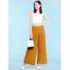 imageLock and Love Womens Pleated Wide Leg Palazzo Maxi Pants with Drawstring or Elastic BandWb1795mustard