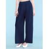 imageLock and Love Womens Pleated Wide Leg Palazzo Maxi Pants with Drawstring or Elastic BandWb1795navy