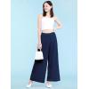 imageLock and Love Womens Pleated Wide Leg Palazzo Maxi Pants with Drawstring or Elastic BandWb1795navy