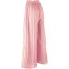 imageLock and Love Womens Pleated Wide Leg Palazzo Maxi Pants with Drawstring or Elastic BandWb1795pink