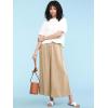imageLock and Love Womens Washed Linen Casual Loose Wide Leg Pants Pocket Pant with Draw StringWb2283beige