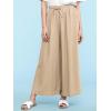 imageLock and Love Womens Washed Linen Casual Loose Wide Leg Pants Pocket Pant with Draw StringWb2283beige