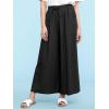 imageLock and Love Womens Washed Linen Casual Loose Wide Leg Pants Pocket Pant with Draw StringWb2283black