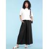 imageLock and Love Womens Washed Linen Casual Loose Wide Leg Pants Pocket Pant with Draw StringWb2283black