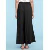 imageLock and Love Womens Washed Linen Casual Loose Wide Leg Pants Pocket Pant with Draw StringWb2283black