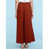 imageLock and Love Womens Washed Linen Casual Loose Wide Leg Pants Pocket Pant with Draw StringWb2283brownred