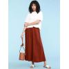 imageLock and Love Womens Washed Linen Casual Loose Wide Leg Pants Pocket Pant with Draw StringWb2283brownred