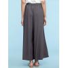 imageLock and Love Womens Washed Linen Casual Loose Wide Leg Pants Pocket Pant with Draw StringWb2283darkgrey