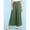 imageLock and Love Womens Washed Linen Casual Loose Wide Leg Pants Pocket Pant with Draw StringWb2283green