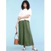 imageLock and Love Womens Washed Linen Casual Loose Wide Leg Pants Pocket Pant with Draw StringWb2283green
