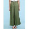 imageLock and Love Womens Washed Linen Casual Loose Wide Leg Pants Pocket Pant with Draw StringWb2283green