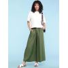 imageLock and Love Womens Washed Linen Casual Loose Wide Leg Pants Pocket Pant with Draw StringWb2283green