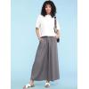 imageLock and Love Womens Washed Linen Casual Loose Wide Leg Pants Pocket Pant with Draw StringWb2283grey