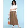 imageLock and Love Womens Washed Linen Casual Loose Wide Leg Pants Pocket Pant with Draw StringWb2283khaki