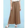 imageLock and Love Womens Washed Linen Casual Loose Wide Leg Pants Pocket Pant with Draw StringWb2283khaki