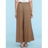 imageLock and Love Womens Washed Linen Casual Loose Wide Leg Pants Pocket Pant with Draw StringWb2283khaki