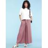 imageLock and Love Womens Washed Linen Casual Loose Wide Leg Pants Pocket Pant with Draw StringWb2283mauve