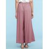 imageLock and Love Womens Washed Linen Casual Loose Wide Leg Pants Pocket Pant with Draw StringWb2283mauve