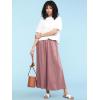 imageLock and Love Womens Washed Linen Casual Loose Wide Leg Pants Pocket Pant with Draw StringWb2283mauve