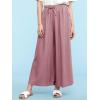 imageLock and Love Womens Washed Linen Casual Loose Wide Leg Pants Pocket Pant with Draw StringWb2283mauve