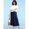 imageLock and Love Womens Washed Linen Casual Loose Wide Leg Pants Pocket Pant with Draw StringWb2283navy