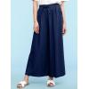 imageLock and Love Womens Washed Linen Casual Loose Wide Leg Pants Pocket Pant with Draw StringWb2283navy